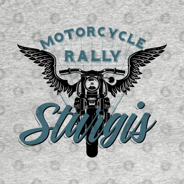 Sturgis Motorcycle Rall South Dakota - black and blue by PincGeneral